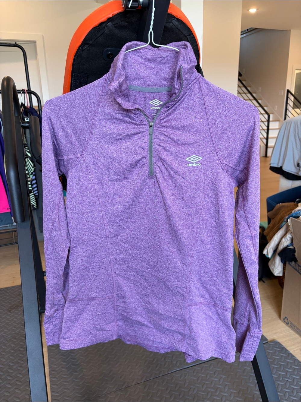 Umbro Purple Heather Quarter-Zip Pullover